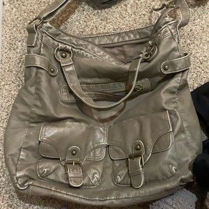Target cargo leather bag